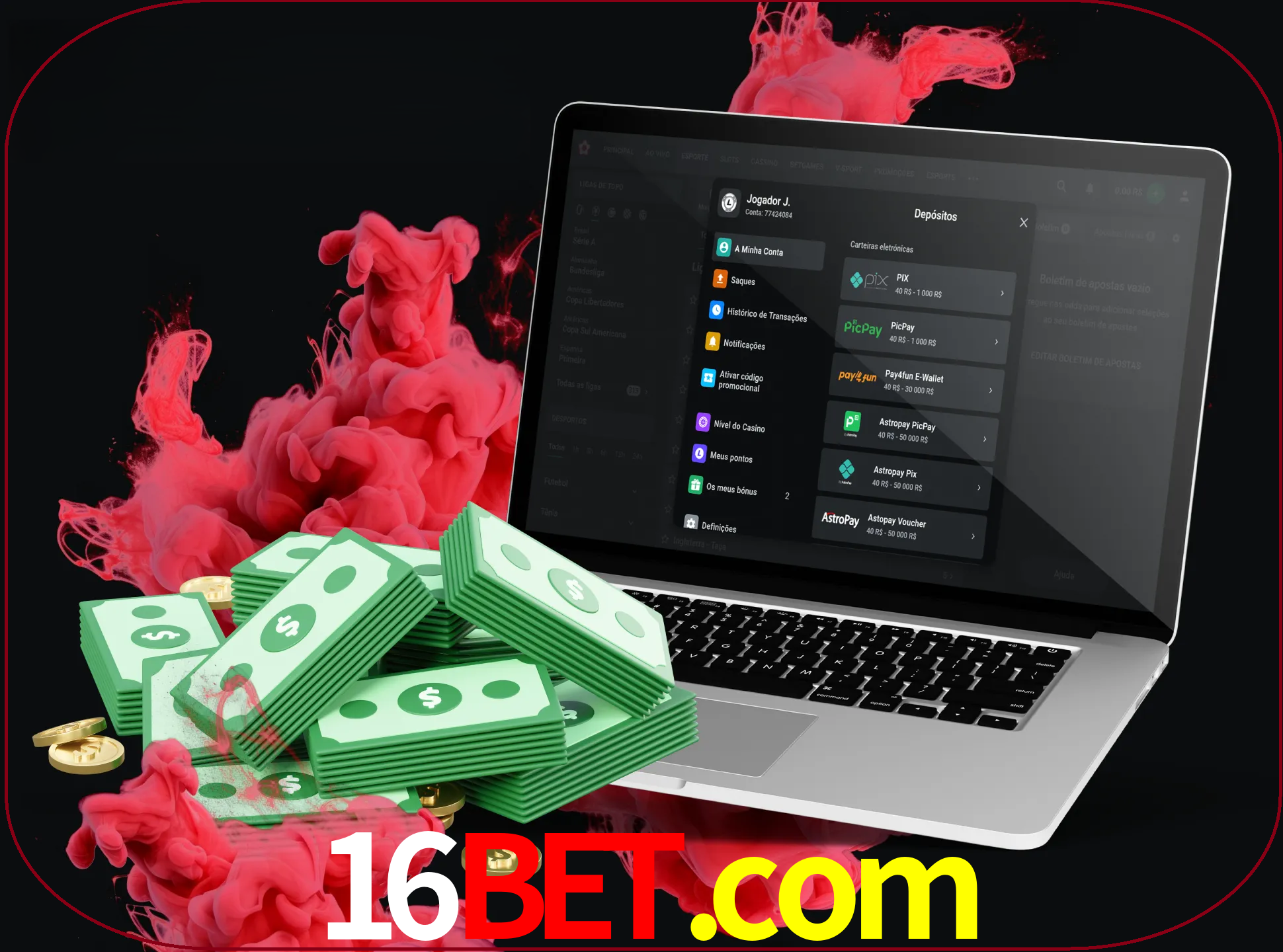 Para efetuar um depósito na sua conta 16bet, basta escolher o método de depósito e especificar o montante.